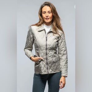 Gimo’s Taupe Melody‎ Micro Puffer Quilted Jacket Classic Preppy Quiet Luxury